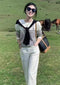Stripes around Neck Pullover Sweater